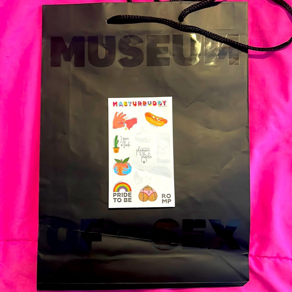 Museum of sex bag and couple of stickers